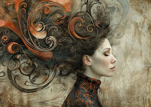 Wirbelwind-Gedanken von Abstraktes Gemälde