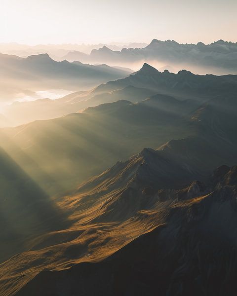 In den Bergen von fernlichtsicht