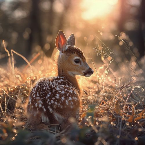 Baby hert ochtendzon