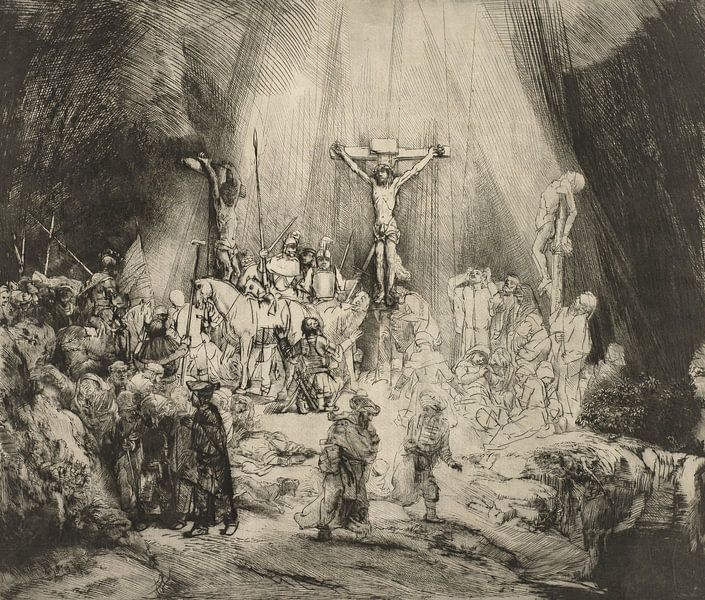 The Three Crosses, Rembrandt van Rijn by Rembrandt van Rijn