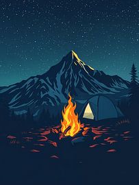 Night Fire Camp by Rizal Azhari