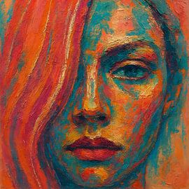 Portrait de femme en terre cuite