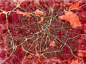 Karte von Chemnitz im stil 'Amber Autumn'