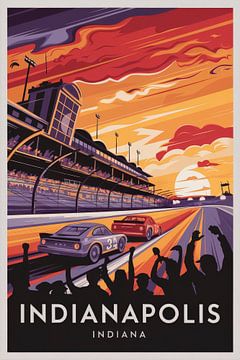 Indianapolis, Indiana Vintage Reisposter van Poster Art Shop