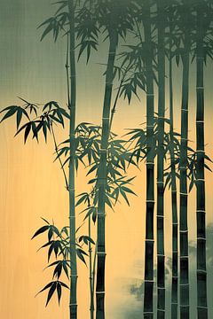 Groene bamboe van Vlindertuin-Art