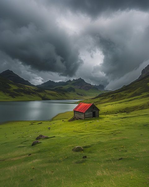 Berge im dramatischen Licht von fernlichtsicht