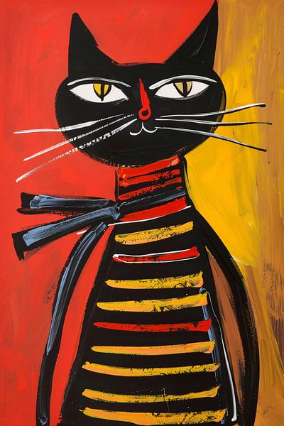 Modern pop art of a striped cat by Imperial Art House