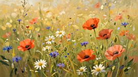 Zomer op de wilde bloemenweide van Kristin M