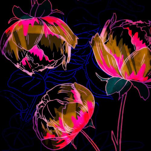Midnight Garden Abstract Expressionisme