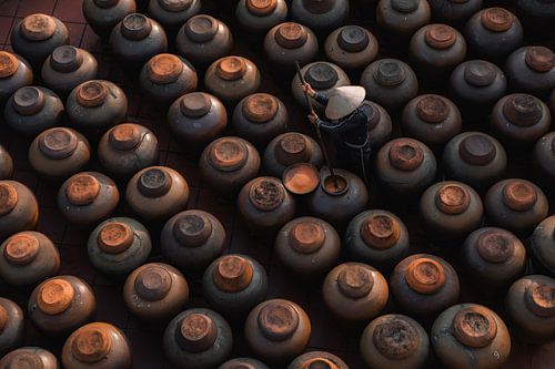 The craft of soy sauce in Ban Yen Nha the soy sauce village in northern Vietnam