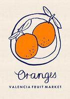Lebensmittelkunst - Orangen Valencia Fruit Market
