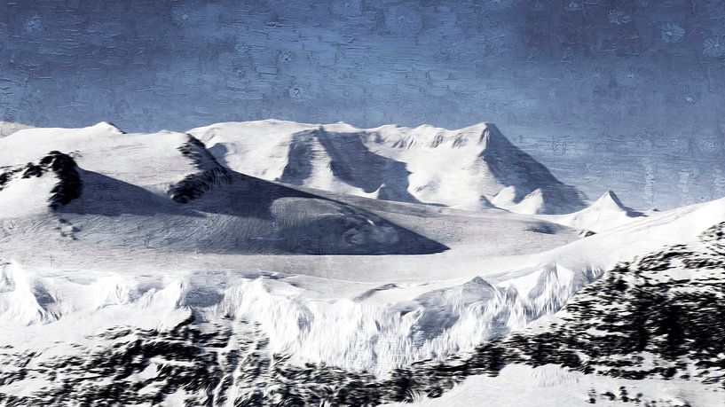 Winterbergen in Scandinavië van FRESH Fine Art