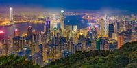 Hong Kong by Night - Victoria Peak - 3 van Tux Photography thumbnail