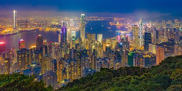Hong Kong by Night - Victoria Peak - 3 by Tux Photography