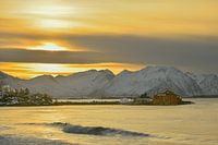 Zonsondergang in Senja, Noorwegen.