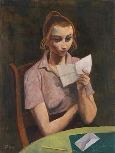 Karl Hofer, Frau beim Lesen, 1943 von Atelier Liesjes