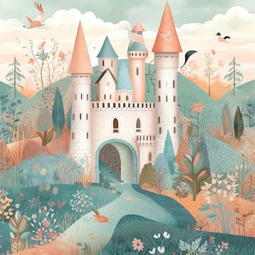 Magical castle landscape by Christian Ovís