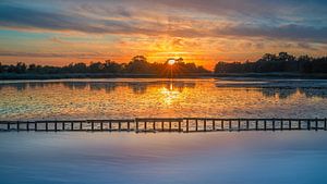 Sonnenuntergang bei Woudbloem, Groningen
