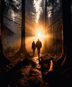 Waldspaziergang zum Sonnenaufgang