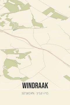 Carte ancienne de Windraak (Limbourg) sur Rezona