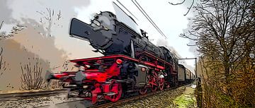 Steam train in Arnhem by Eric de Haan