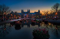 View of the Rijksmuseum from the Museumplein in Amsterdam,