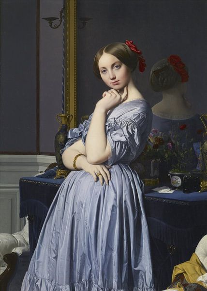 Jean-Auguste-Dominique Ingres - Comtesse d'Haussonville van 1000 Schilderijen