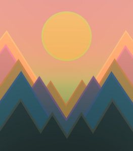 Sonnenuntergang in den Bergen 11