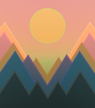 Zonsondergang in de bergen 11