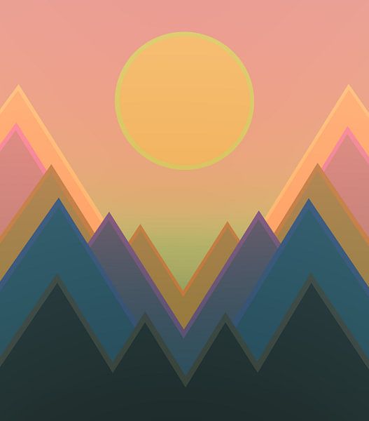 Sonnenuntergang in den Bergen 11 von Angel Estevez