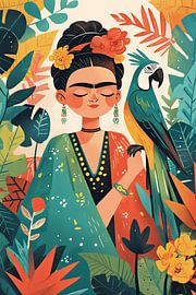 Le paradis de Frida Anime Style sur Poster Art Shop