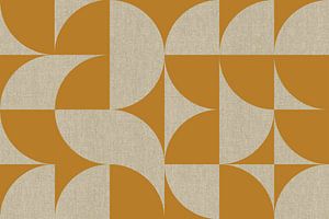 Mid Century Moderne abstrakte zeitgenössische Kunst Gold