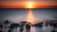 Sonnenuntergang auf dem IJsselmeer