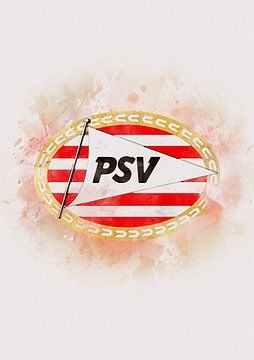 PSV Eindhoven aquarel van hoang thuan