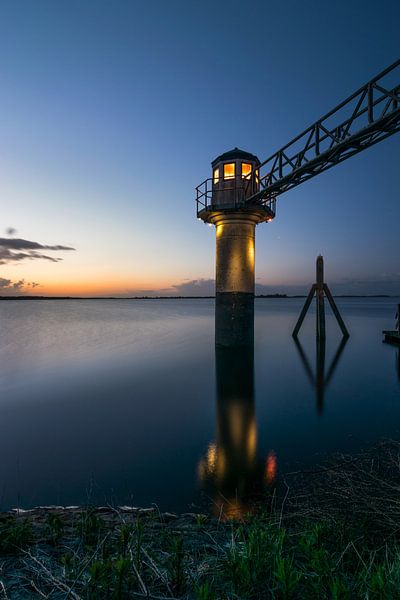 Prachtige vuurtoren in Friesland, Oostmahorn van Patrick Verhoef
