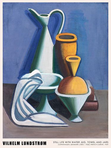 Vilhelm Lundstrøm - Stilllleben mit einem Wasserkrug und Handtuch