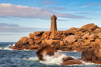 Rocks and lighthouse in Brittany