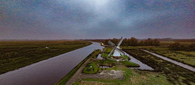 The white mill in Glimmen by Jarno Groote