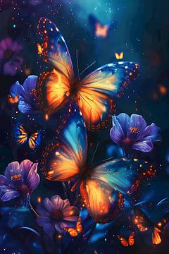 Nachtblumen und Schmetterlinge von haroulita