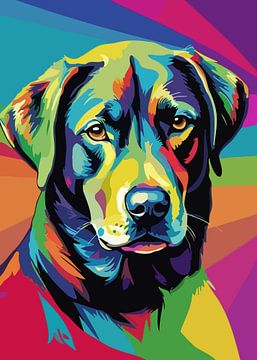 Labrador Retriever Dog Pop Art by MIROKKU
