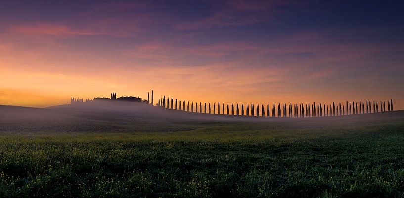Agriturismo Poggio Covili au lever du soleil, Toscane par Thomas Rieger