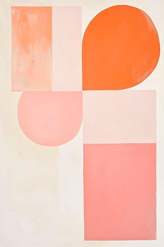 Abstracte geometrische vormen in pastel