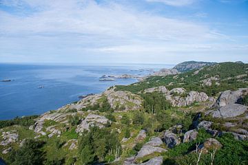 Un mélange de bleu et de vert sur la côte de la Norvège sur Manon Verijdt