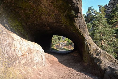 bij de Duivelsmuur bij Timmenrode in het Harzgebergte