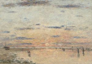 Le Havre : Coucher de soleil sur la mer, Eugène Boudin