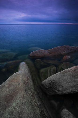 Stones boulders on Lake Baikal.