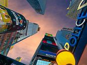 Wolkenkratzer am Times Square van Kurt Krause thumbnail