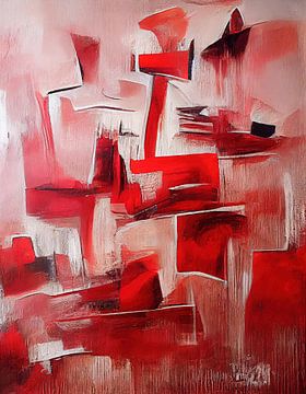Rood abstract van Bert Nijholt