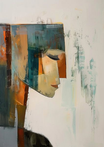 Frau mit Frisur | Frau mit grüner Farbe von Kunst Laune