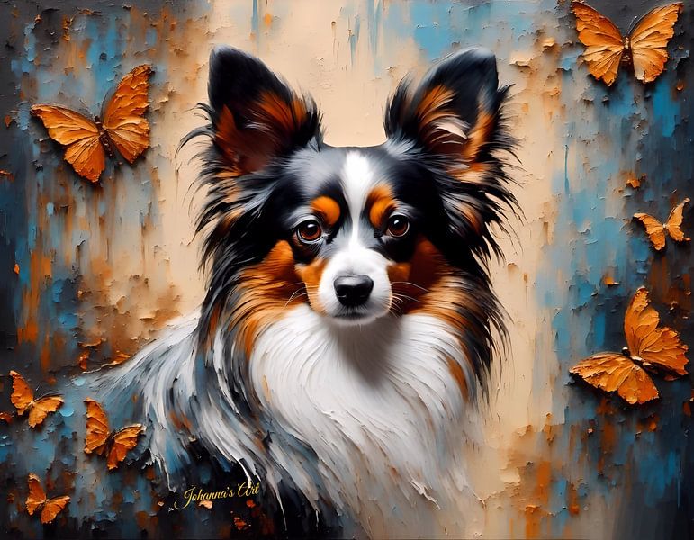 Papillon Dog Art - Original Painting by Johanna's Art by Johannas Art Creations
